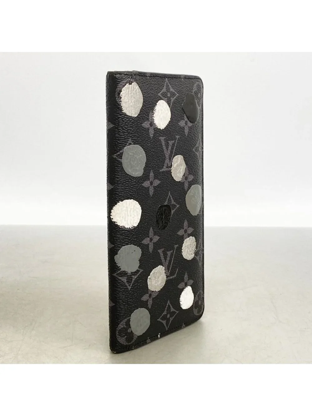 Louis Vuitton Wallet Monogram Eclipse Yayoi Kusama Portefeuille Brazza Black